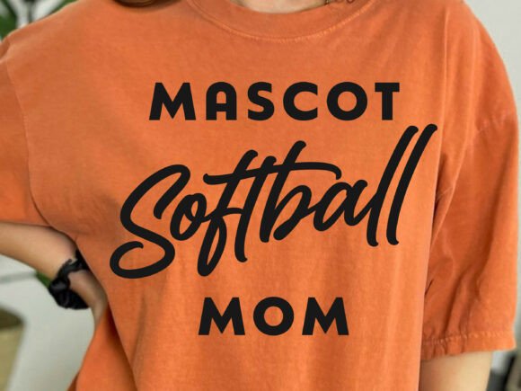 70s Style Softball Mom Graphics for Crafts