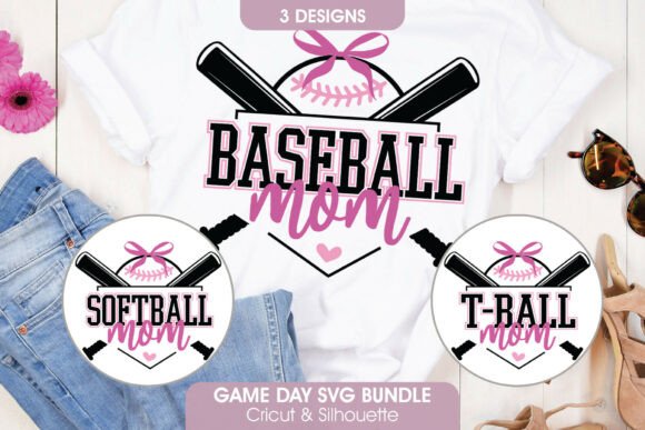 Baseball Softball T-Ball Mom SVG: Graphics for Crafts