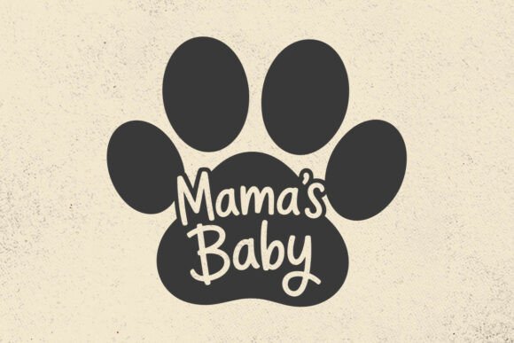 Mama's Baby Paw Print SVG: Graphics for Crafts