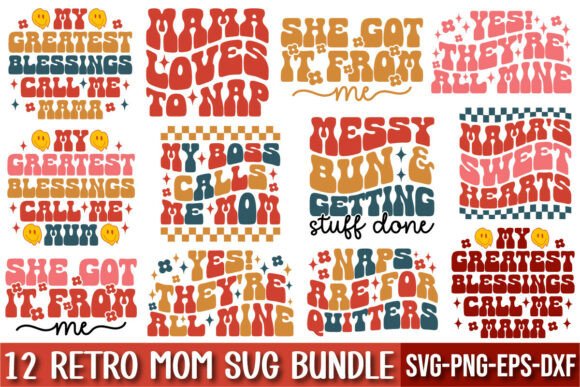 Retro Mom SVG Bundle 5: Graphics for Crafts