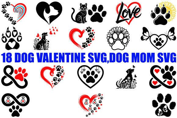 Valentine Dog SVG for Crafts & Graphics